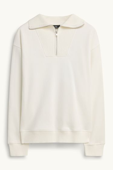 Herren - Sweatshirt - cremeweiß