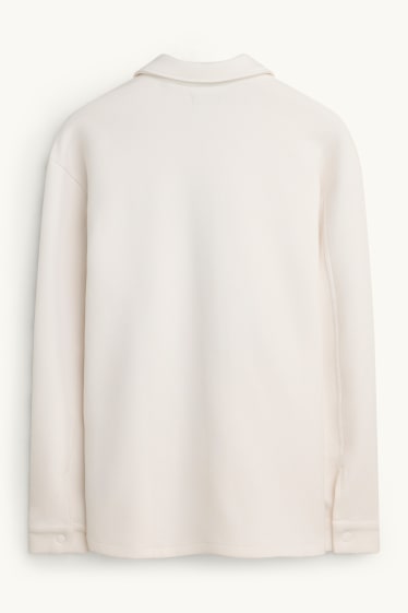 Hommes - Chemise - relaxed fit - col kent - blanc crème
