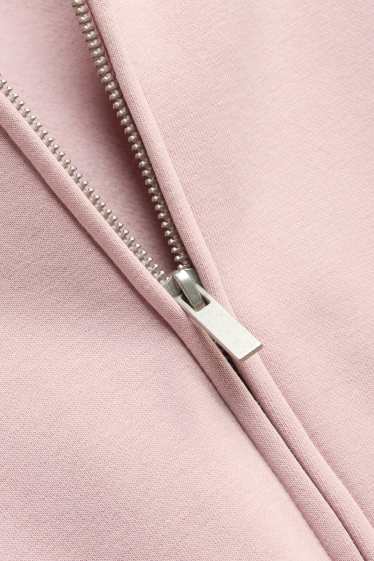 Dona - Dessuadora oberta amb caputxa - rosa pastel