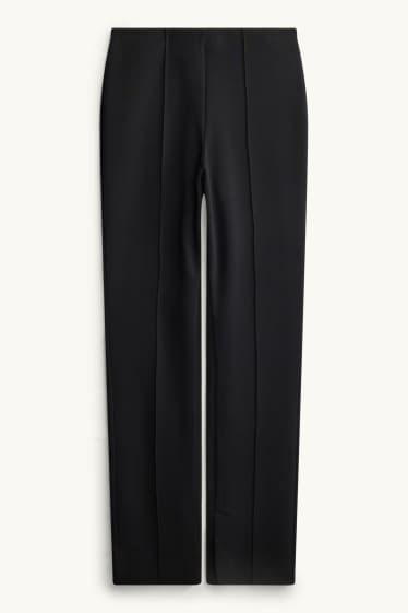 Dona - Pantalons de tela - high waist - skinny fit - negre