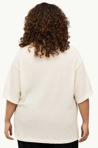 Dames - Poloshirt - regular fit - crème wit