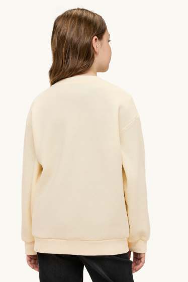Niñas - Perrito - sudadera - blanco roto