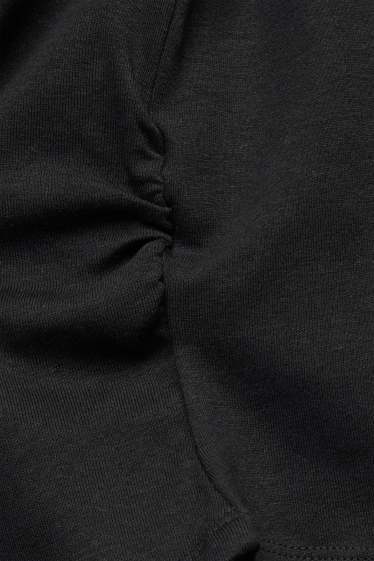 Damen - Langarmshirt - Slim Fit - schwarz