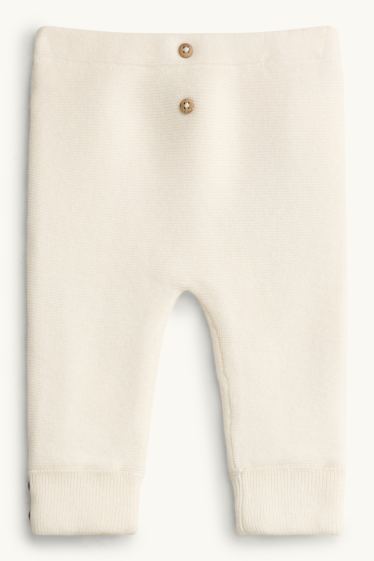 Unisexe - Leggings chauds pour bébé - blanc crème