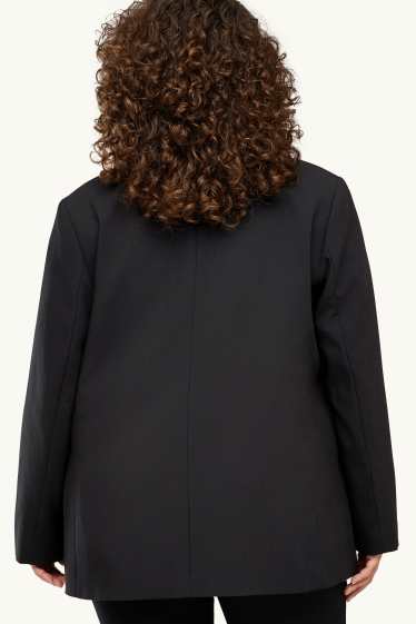 Women - Long blazer - regular fit - black