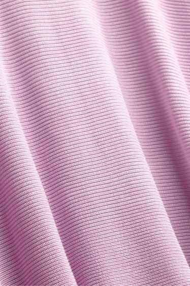 Damen - Pullover - gerippt - flieder