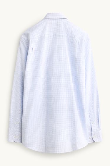 Hommes - Ensemble - chemise de bureau et cravate - 2 pièces - blanc / bleu clair