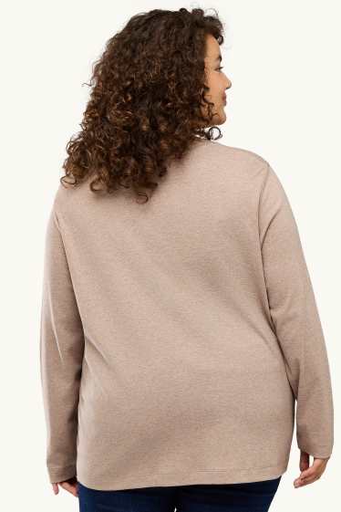 Damen - Langarmshirt - beige