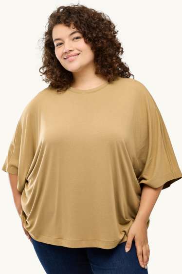 Donna - T-shirt - relaxed fit - marrone chiaro