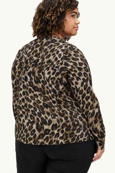 Donna - Blusa - stampa leopardata - beige / marrone