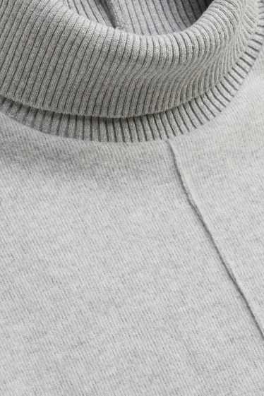 Dona - Top de coll girat - de canalé - gris jaspiat