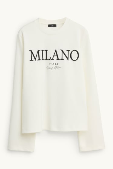 Damen - Sweatshirt - cremeweiss