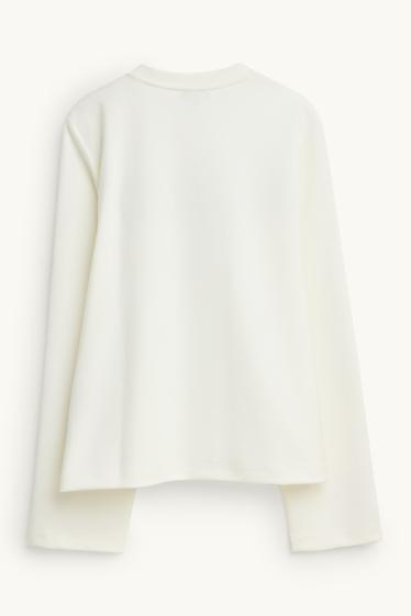 Damen - Sweatshirt - cremeweiss