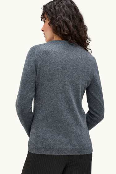 Femmes - Pull en cachemire - gris chiné