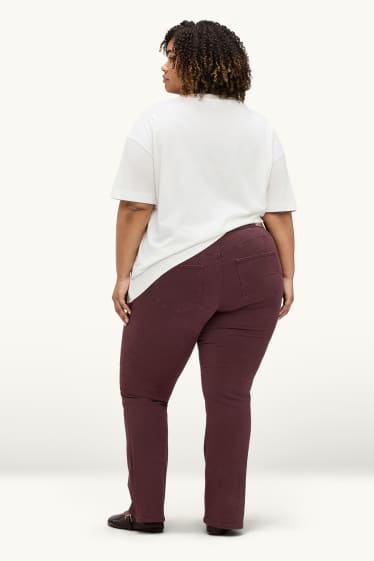 Donna - Bootcut jeans - vita media - jeans modellanti - LYCRA® - marrone scuro