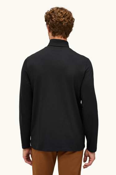 Herren - Rollkragenshirt - schwarz