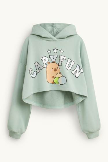 Kinder Mädchen - CapyFun - Set - Hoodie und Top - 2 teilig - hellgrün