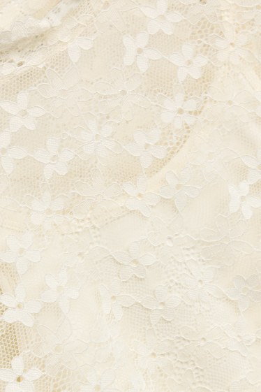 Enfants filles - Fleurs - ensemble - haut et haut à manches longues en dentelle - 2 pièces - jaune clair