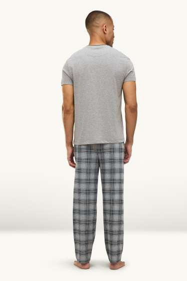 Herren - Pyjama - grau