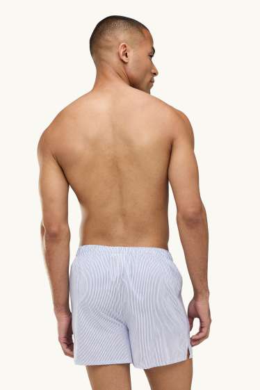 Uomo - Confezione da 2 - boxer - tessuto operato - blu / bianco