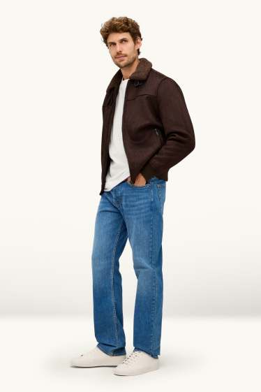 Heren - Straight jeans - jeansblauw