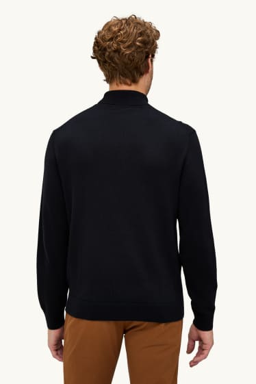 Men - Turtleneck jumper - black