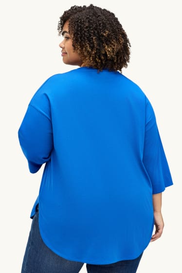 Damen - T-Shirt - Relaxed Fit - blau