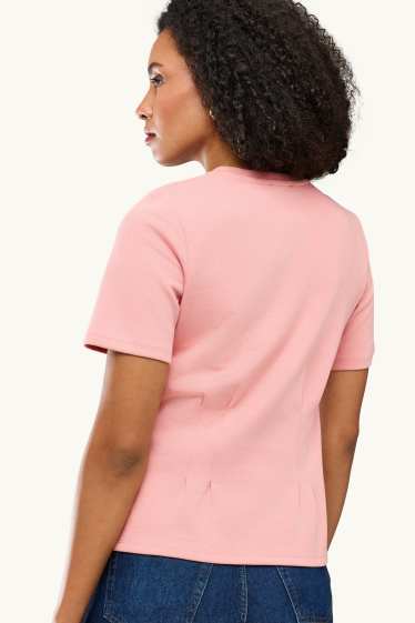 Dona - Samarreta de màniga curta - regular fit - rosa