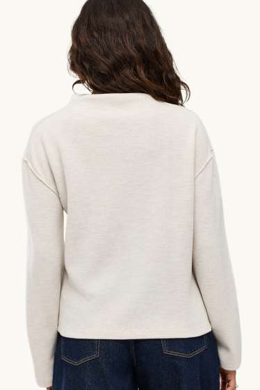 Damen - Sweatshirt - cremeweiss