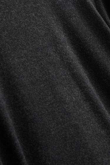 Damen - Langarmshirt  - dunkelgrau-melange