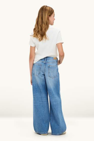 Kinder Mädchen - Baggy Jeans - jeansblau