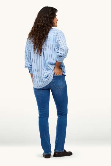 Femei - Slim jeans - talie medie - jeans modelatori - LYCRA® - denim-albastru