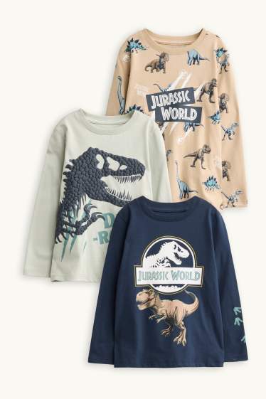 Children Boys - Multipack of 3 - Jurassic World - long sleeve top - beige / blue
