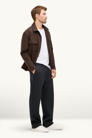 Uomo - Pantaloni chino - relaxed fit - nero