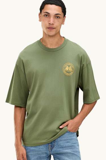 Uomo - T-shirt - oversize - verde