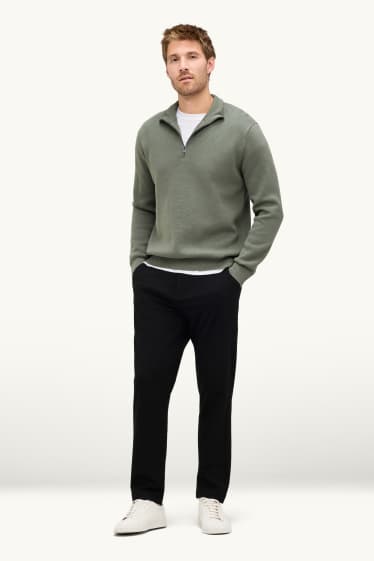 Bărbați - Chino - tapered fit - negru