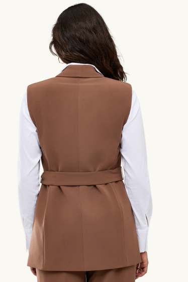 Donna - Gilet business - regular fit - marrone