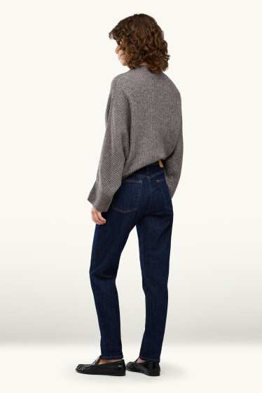 Damen - Boyfriend Jeans - Mid Waist - dunkeljeansblau