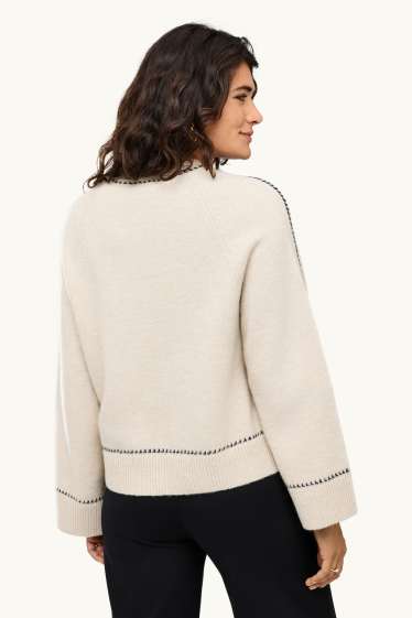 Femmes - Pull - blanc crème
