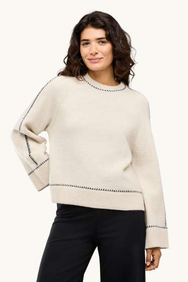 Femmes - Pull - blanc crème