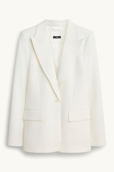 Femmes - Blazer de bureau - cintré - blanc pur