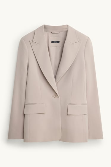 Damen - Business-Blazer - tailliert - sandfarben