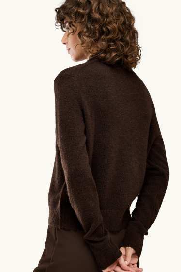 Women - Cardigan - dark brown