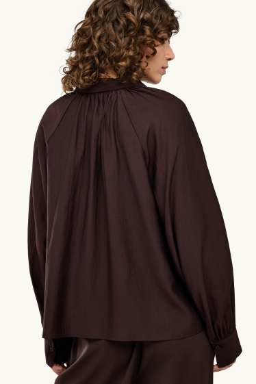 Femmes - Blouse-chemise - marron foncé
