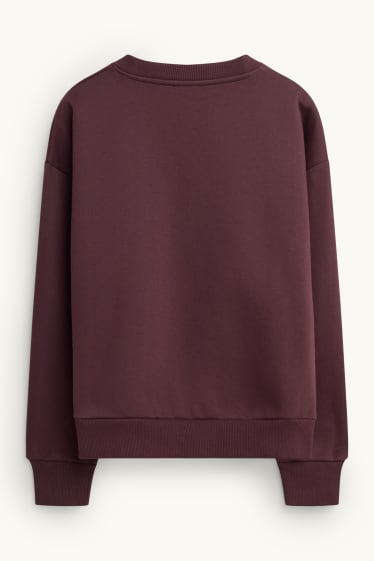Women - Sweatshirt - shiny - Claude Monet - bordeaux