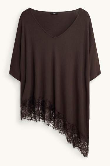 Women - T-shirt - dark brown