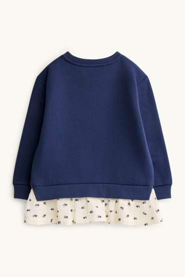 Enfants filles - Sweat - bleu foncé / blanc crème