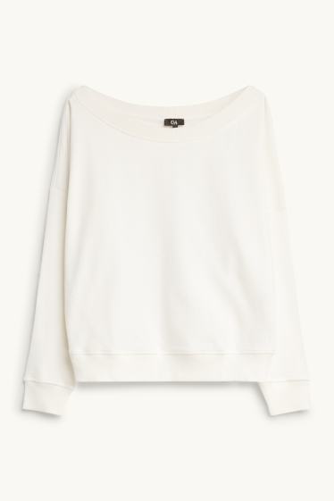 Donna - Felpa - bianco crema