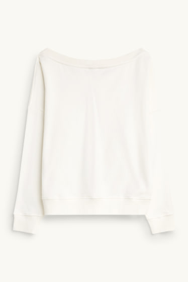 Donna - Felpa - bianco crema