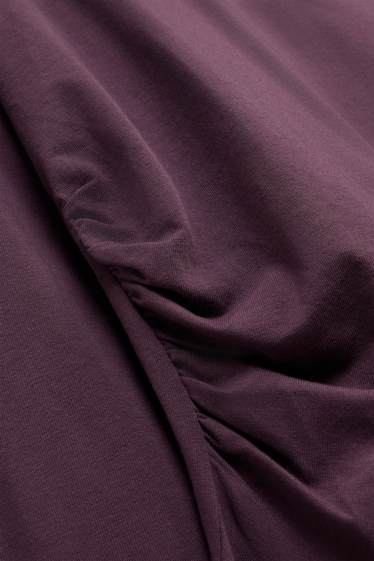 Femei - Tricou cu mânecă lungă - slim fit - bordo